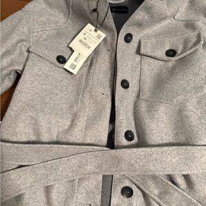 Zara Gray Bomber Jacket